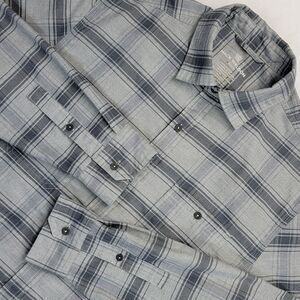 Mack Weldon Men's Warmknit Thermolite Flannel Button Up Shirt Size M Gray Plaid